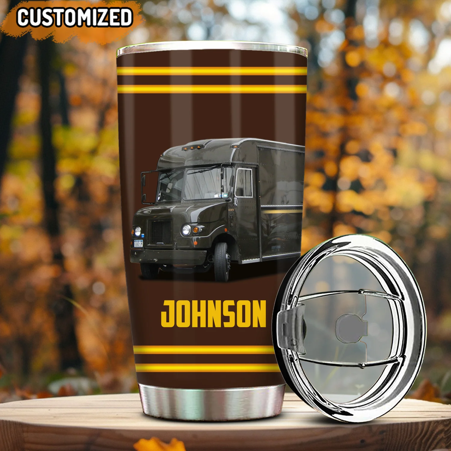 Lkw Becher - Personalisierbarer Tumbler für Lkw-Fahrer | W 50 Lkw Nutzfahrzeuge
