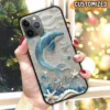 Ocean Bliss 3D Delphin und Seestern Personalisierte Name Telefonhülle – Perfekt für Tierliebhaber