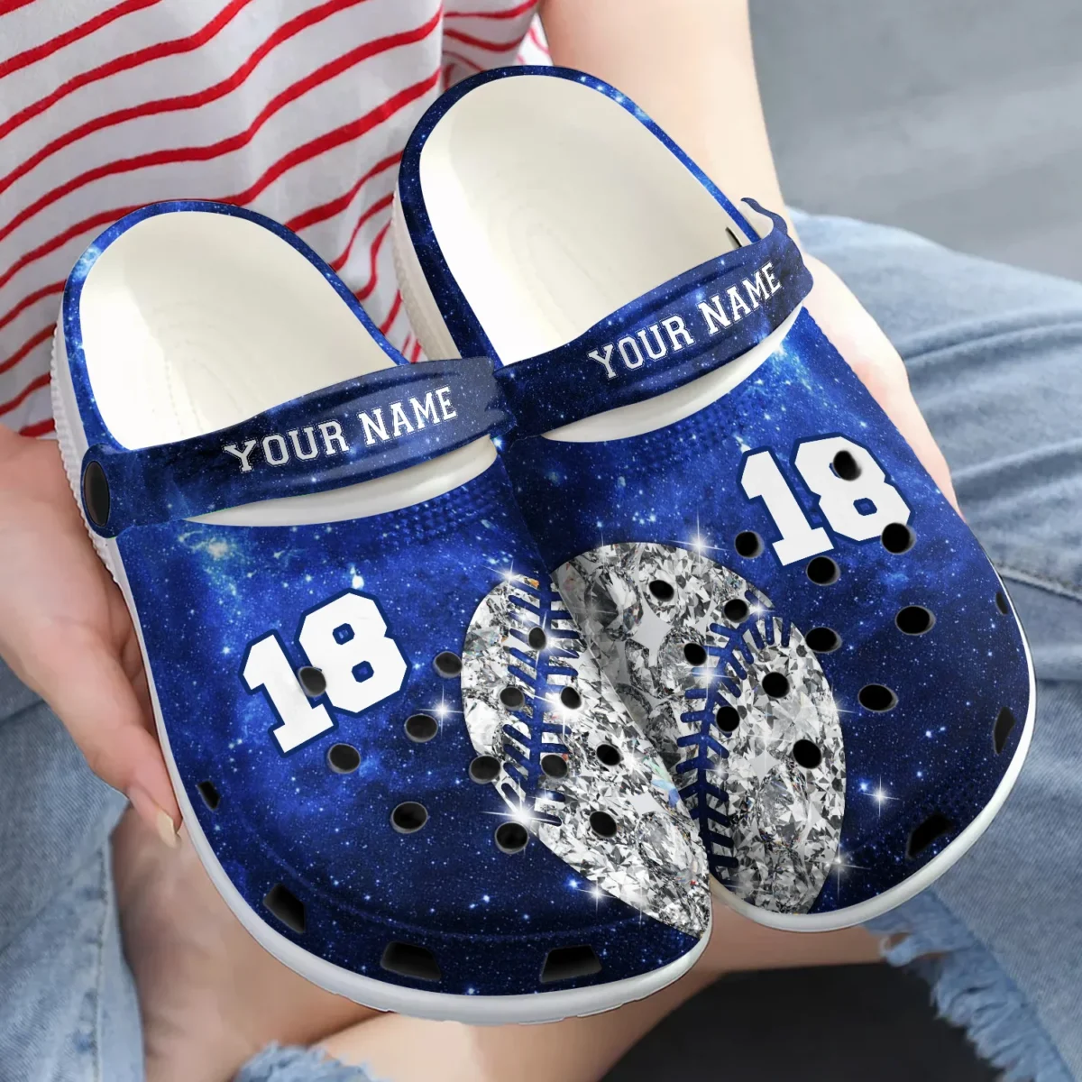 Softball Baseball Personalisierte Diamond Galaxy Clogs Softball Baseball Personalized Diamond Galaxy Crocs Mockup ADS 2.jpg