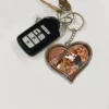 Multicolor Herz Personalisierte Mädchen und Pferd Schlüsselanhänger Multicolor Heart Personalized Girl And Horse Keychain Mockup Preview 1.png