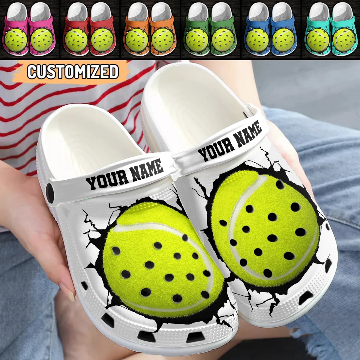 Tennis Personalisierte Name und Nummer Multicolor Clogs Tennis Personalized Name And Number Multicolor Crocs MK ADS.jpg
