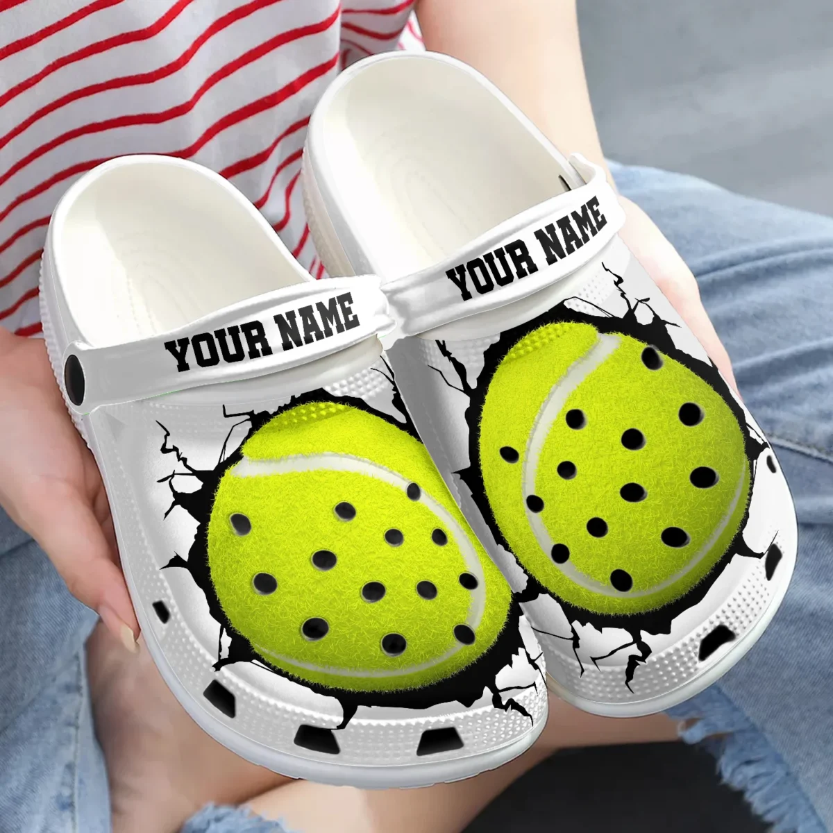 Tennis Personalisierte Name und Nummer Multicolor Clogs Tennis Personalized Name And Number Multicolor Crocs MK 2.jpg