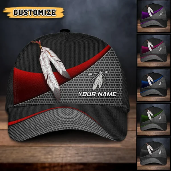 Personalisierte Native Metall Multicolor Classic Cap Personalized Native Metal Multicolor Classic Cap Red MK RUN ADS.jpg