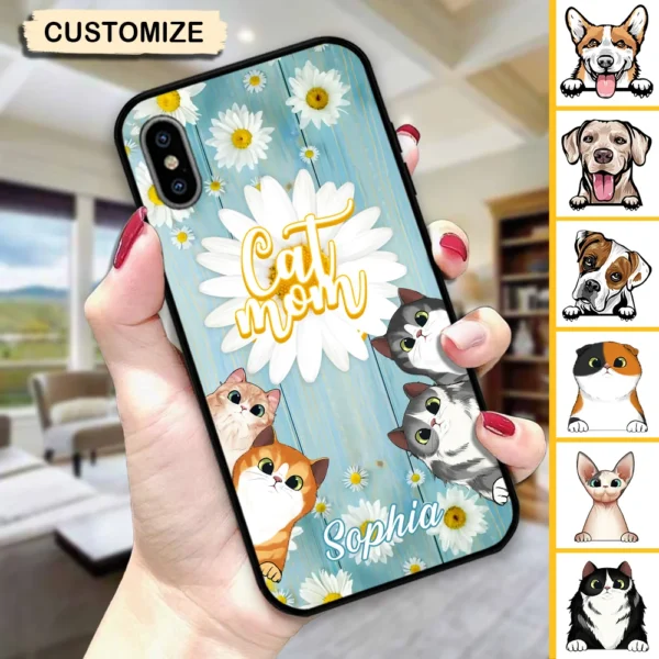 Personalisierte Blume Katze Hund Liebhaber Telefon Fall Personalized Flower Cat Dog Lovers Phone Case Mockup Ads.jpg