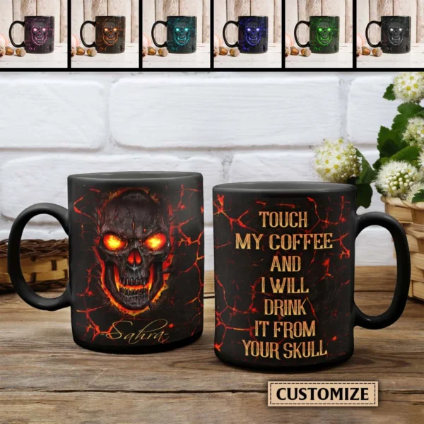 Personalisierte Touch My Coffee And I Will Drink It Multicolor Becher Personalized Touch My Coffee And I Will Drink It Multicolor Mug Mockup Run Ad.jpg