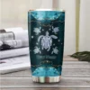 Personalisierte Schildkröte Go With The Flow Edelstahl Becher Personalized Turtle Go With The Flow Stainless Steel Tumbler MK 4.jpg