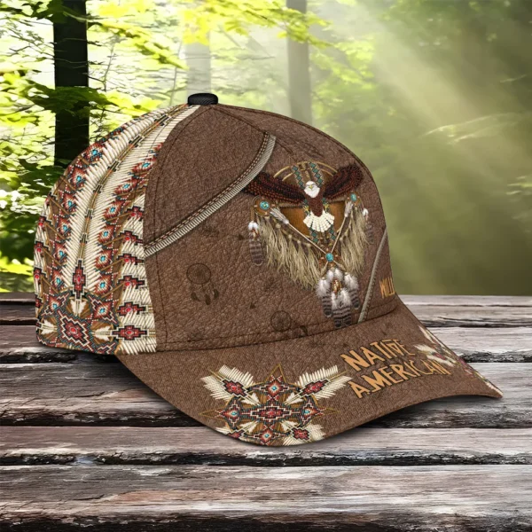 einheimischer geist Custom Native Spirit Feathered Eagle Personalized Name Classic Cap Mockup 2.jpg
