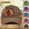 Braunes Herz Personalisierte Pferd Klassische Kappe Brown Heart Personalized Horse Classic Cap MK RUN ADS.jpg