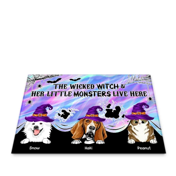 Böse Hexe Hologramm Halloween Hund Katze Fußmatte Wicked Witch Hologram Halloween Dog Cat Doormat MK 2.jpg
