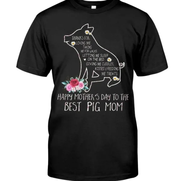 Schweinemama Happy Mother Day Klassisches T-Shirt buffer_PigMomHappyMotherDayClassicTShirt6003.jpg