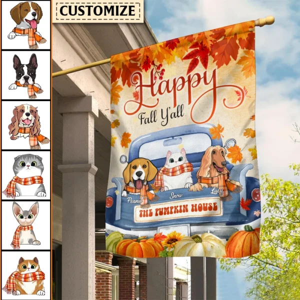 Happy Fall Y'all Dog Cat Garden Flag, Fall Truck Flag Happy Fall Y'all Dog Cat Garden Flag, Fall Truck Flag MK.jpg