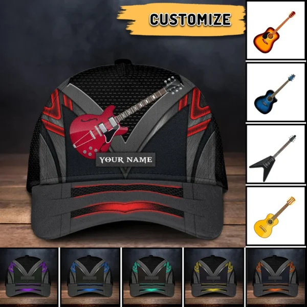 Gitarre Personalisierte Metall Multicolor Klassische Kappe Guitar Personalized Metal Multicolor Classic Cap MK.jpg