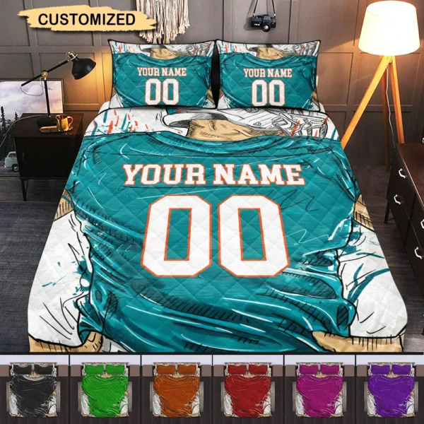 Personalisierte American Football Multicolor Quilt Bettwäsche Set Personalized American Football Multicolor Quilt Bedding Set Mockup Ads.jpg