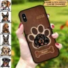 Personalisierte Hund Mama Welpe Haustier Hunde Liebhaber Leder Muster Handytasche MK-ADS-1.jpg