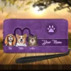 Katze Hund Pfoten personalisierte Clutch Purse, personalisiertes Geschenk für Tierliebhaber Cat Dog Paws Personalized Clutch Purse, Personalized Gift For Pet Lovers Mockup Preview.jpg