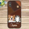 Personalisierte Pelz Mama Leder Muster Telefon Fall, Geschenk für Hund Katze Liebhaber Personalized Fur Mama Leather Pattern Phone Case, Gift For Dog Cat Lovers Mockup 2.jpg