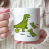 Happy Father's Day To The Master of Dad Witze personalisierte Tasse, Geschenk Dinosaurier Papa und Kinder Becher Happy Father's Day To The Master Of Dad Jokes Personalized Mug, Gift Dinosaur Dad And Kids Mug 5.jpg