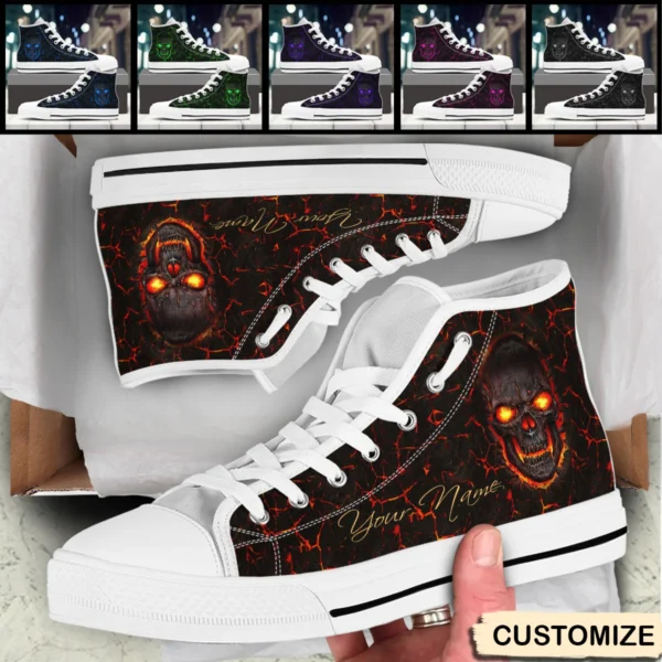 Personalisierte Schädel bunte High Top Schuhe Personalized Skull Colorful High Top Shoes mk ads.jpg