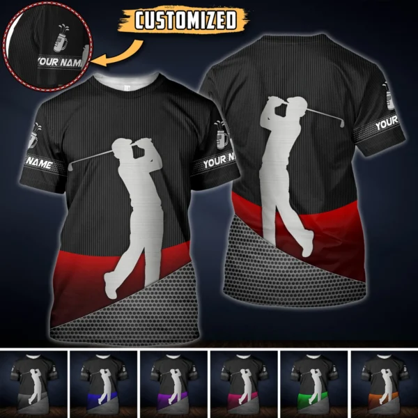 Personalisierte Golf Metall Multicolor Shirt, Geschenk für Golfliebhaber Personalized Golf Metal Multicolor Shirt, Gift For Golf Lovers Mockup Run AD.jpg