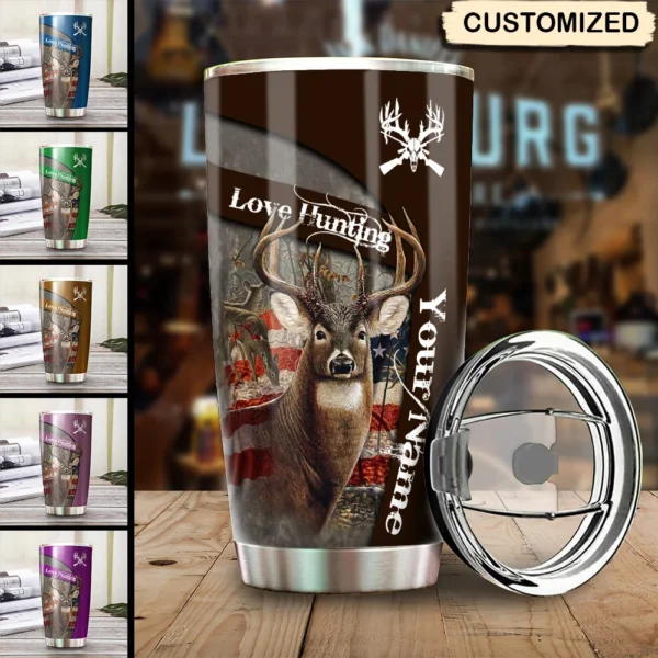Hirschjagd Multicolor Personalisierte Becher Deer Hunting Multicolor Personalized Tumbler Mockup Run Ad.jpg