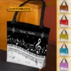 Klassische Klavier & Musik Partitur Personalisierte Multicolor Tragetasche Classic Piano & Music Score Personalized Multicolor Tote Bag Mockup Run Ad.jpg