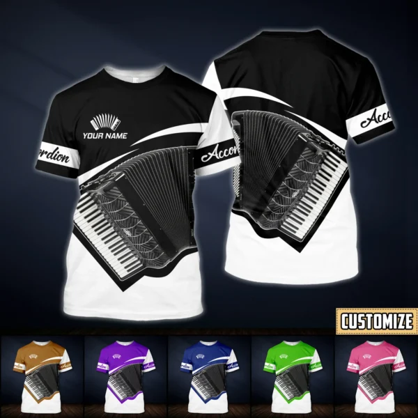 Benutzerdefinierte Name Akkordeon ist mein Leben 3D gedruckt Shirt Custom Name Accordion Is My Life 3D Printed Shirt MK.jpg