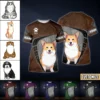 Hund Katze Leder Muster Multicolor 3D gedrucktes Shirt Dog Cat Leather Pattern Multicolor 3D Printed Shirt MK.jpg