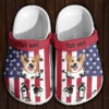 Dog Mom Cat Mom Personalisierte Clogs, Purrfect Geschenk für Tierliebhaber Cat Dog Little Patriotic Inside Me Personalized Clogs Mockup Preview 2.jpg
