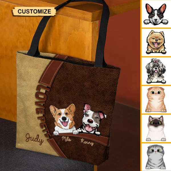 Liebe Hund Katze Personalisierte Tragetasche Love Dog Cat Personalized Tote Bag Mockup Ads1.jpg