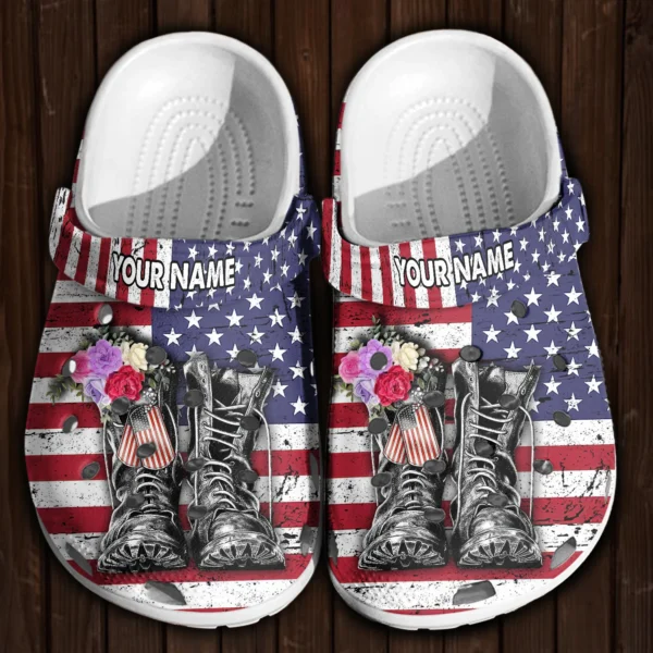 Amerikanische Beste Soldat Armee Personalisierte Clogs American Best Soldier Army Personalized Crocs Mockup Preview 2.jpg
