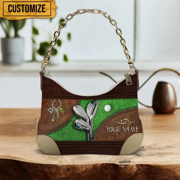 Personalisierte Golf Life Leder Muster drucken Unterarm Tasche Personalized Golf Life Leather Pattern Print Underarm Bag MK.jpg