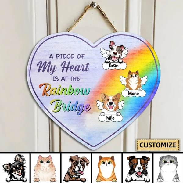 Ich wünschte, die Regenbogenbrücke hätte Besuchszeiten Haustier Gedenkgeschenk personalisiert geformte Holztür Zeichen I Wish The Rainbow Bridge Had Visiting Hours Pet Memorial Gift Personalized Shaped Wooden Door Sign Mockup ADS.jpg