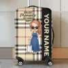 Wo auch immer Sie gehen, wird ein Teil von Ihnen irgendwie Reisen personalisierte Gepäckabdeckung, Urlaub Urlaub Geschenk Wherever You Go Becomes A Part Of You Somehow Travel Personalized Luggage Cover, Holiday Vacation Gift Mockup Preview 1.jpg