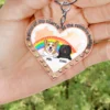 Ein Stück meines Herzens ist an der Regenbogenbrücke Hund Katze personalisiert Acryl Schlüsselanhänger, personalisiertes Geschenk für Tierliebhaber A Piece Of My Heart Is At The Rainbow Bridge Dog Cat Personalized Acrylic Keychain, Personalized Gift for Pet Lovers mk1.jpg