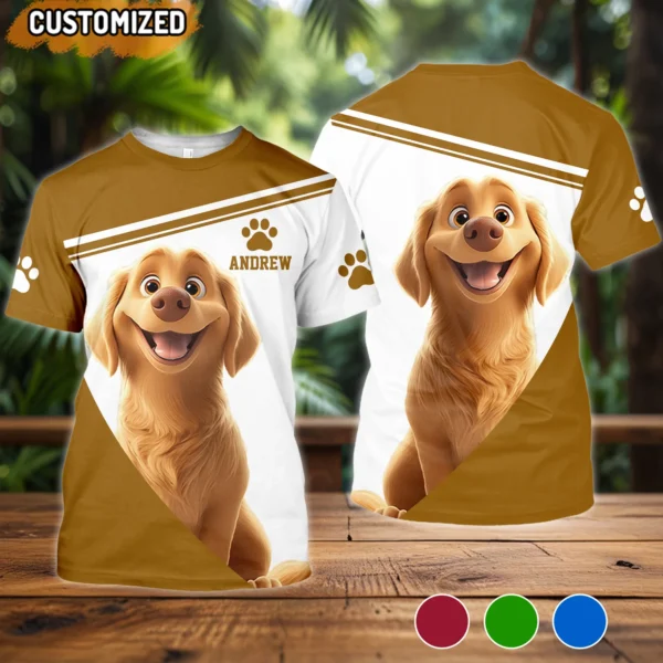 Foto hochladen Hund Katze personalisierte Multicolor 3d T-Shirt Upload Photo Dog Cat Personalized Multicolor 3d T-Shirt Mockup RUn ADs.jpg