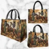 lederhandtasche Personalized Beautiful Girl And Her Horse Leather Handbag MK 2.jpg