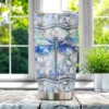 personalisierte geschenke thermobecher Iridescent Stained Glass Dragonfly Personalized Name Tumbler for Nature Lovers Mockup 3.jpg
